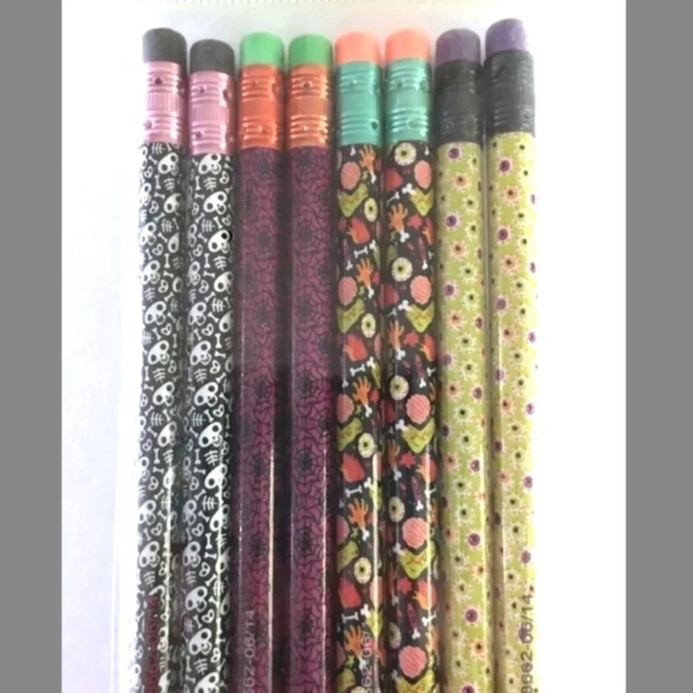 Halloween Monster Stationery Set Notepad Stickers Pencils Glitter Planner Nerd